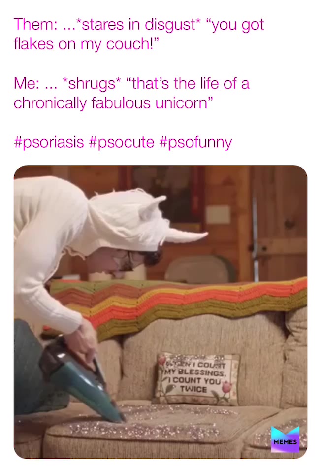 #psoriasis  #chronicallyill  #unicorn  #flakes  #funny