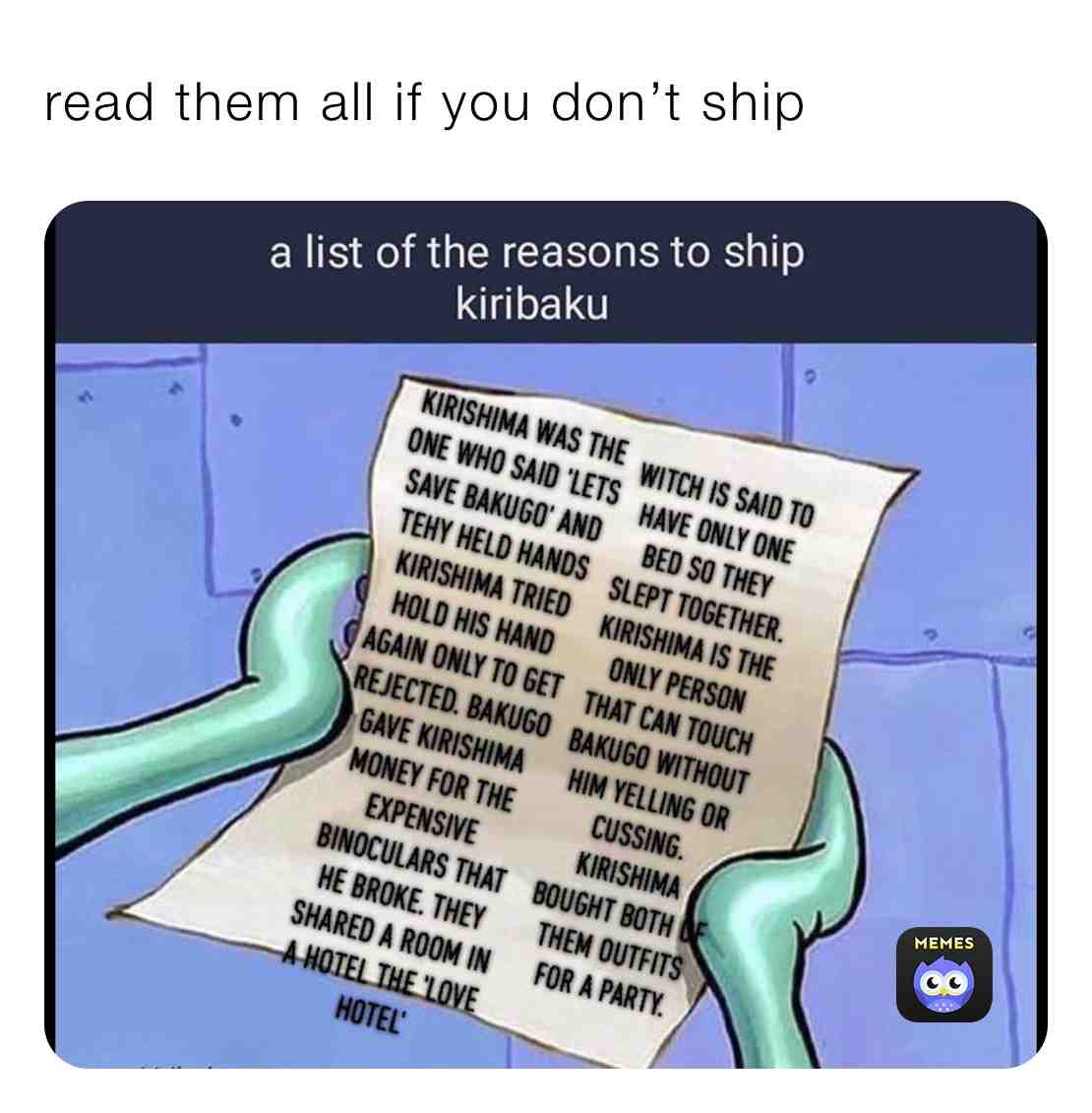 Meme shared by @Bakusquad_4life