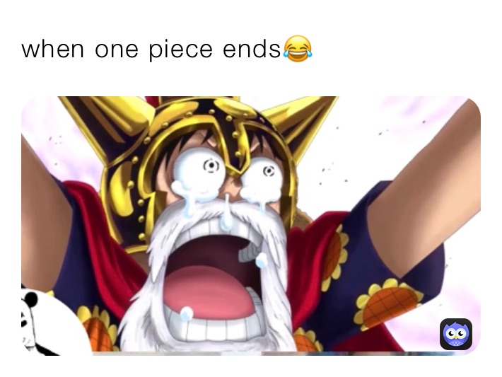 when one piece ends😂