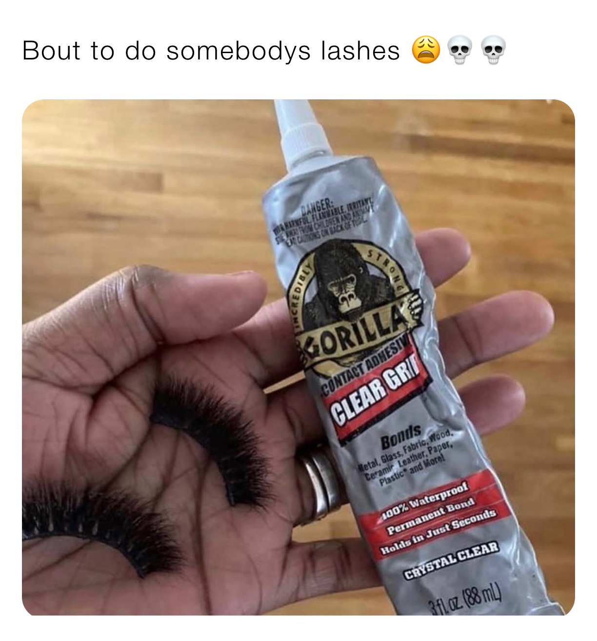 Bout to do somebodys lashes 😩💀💀