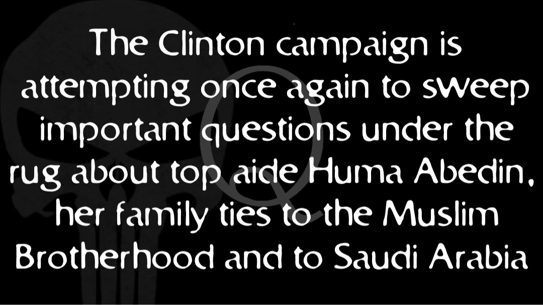 The Clinton campaign is attempting once again to sweep important questions under the rug about top aide Huma Abedin, her family ties to the Muslim Brotherhood and to Saudi Arabia