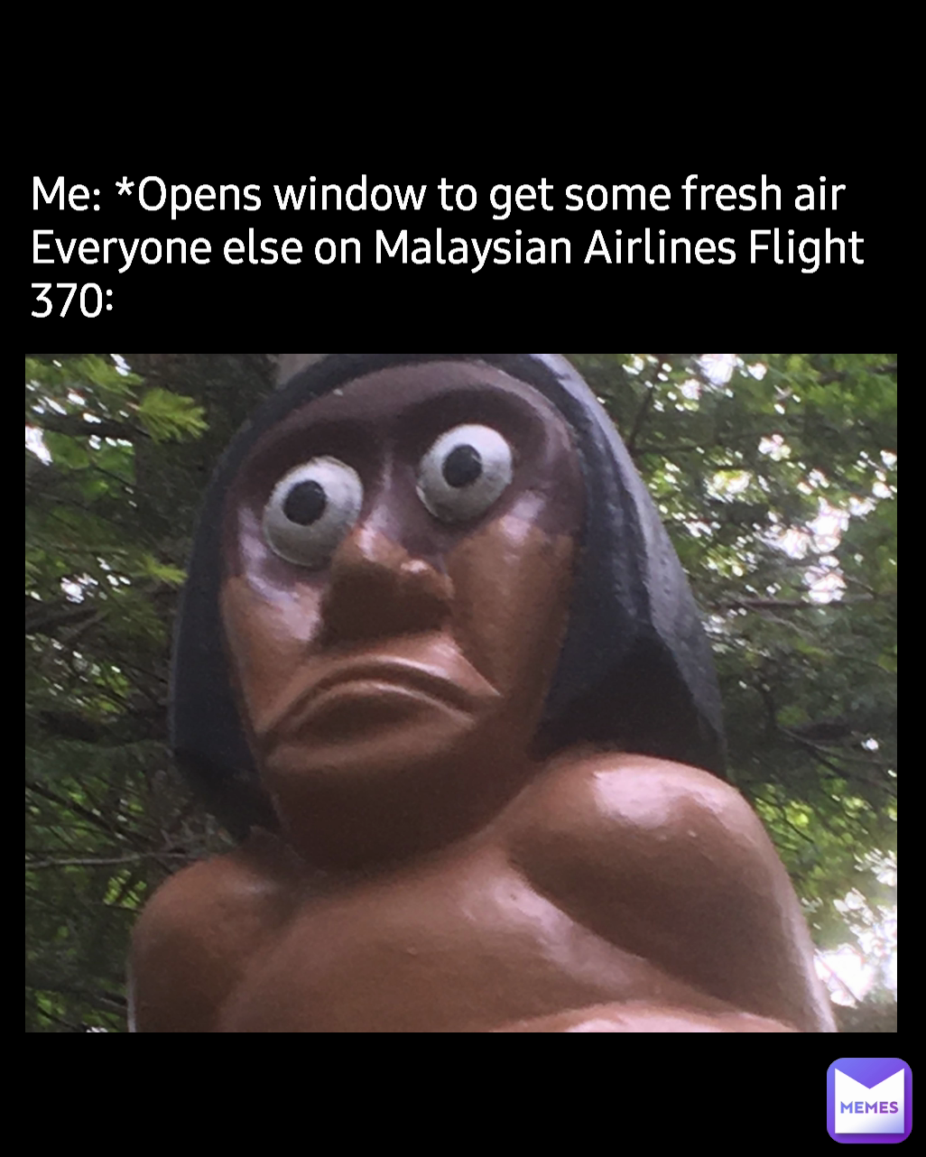 Me: *Opens window to get some fresh air
Everyone else on Malaysian Airlines Flight 370: