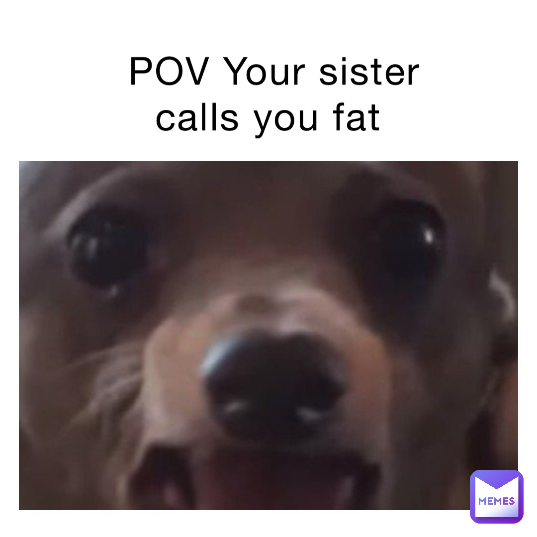 POV Your sister calls you fat
