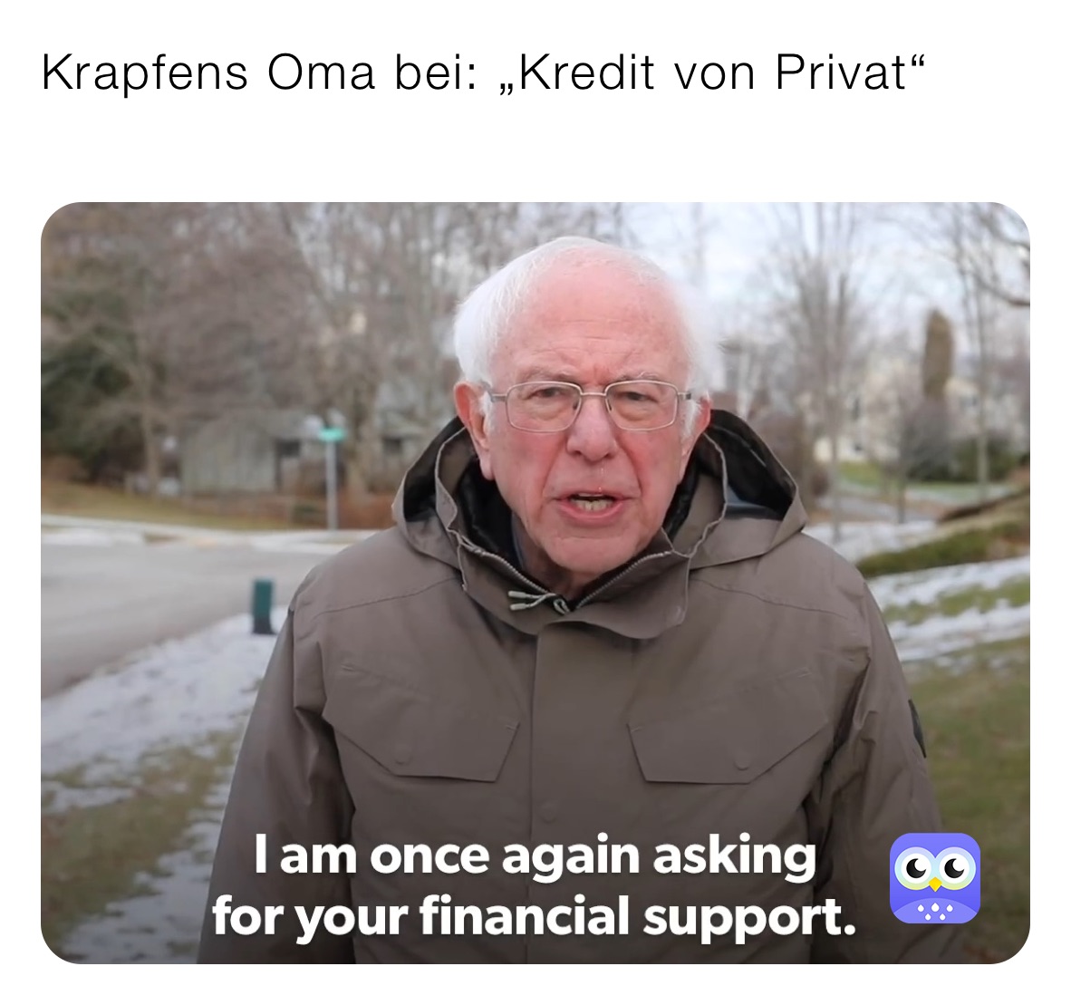 Krapfens Oma bei: „Kredit von Privat“
