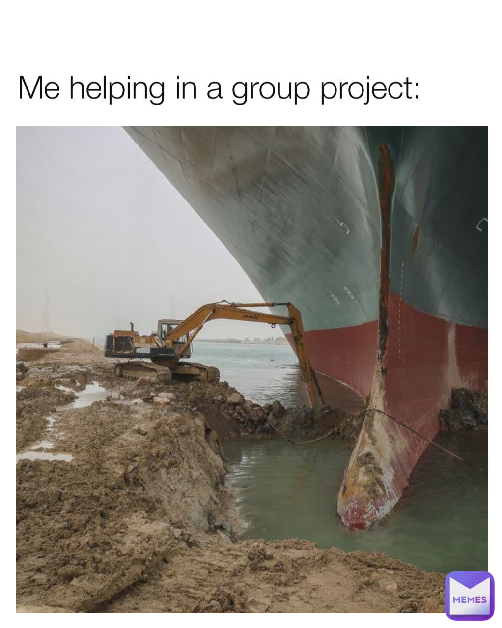 Me helping in a group project:
