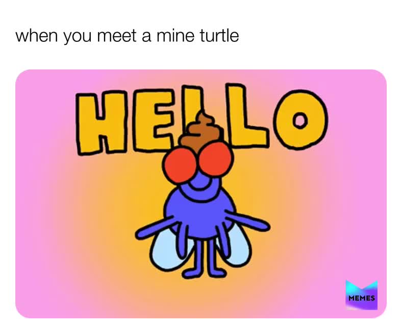 mine turtle meme