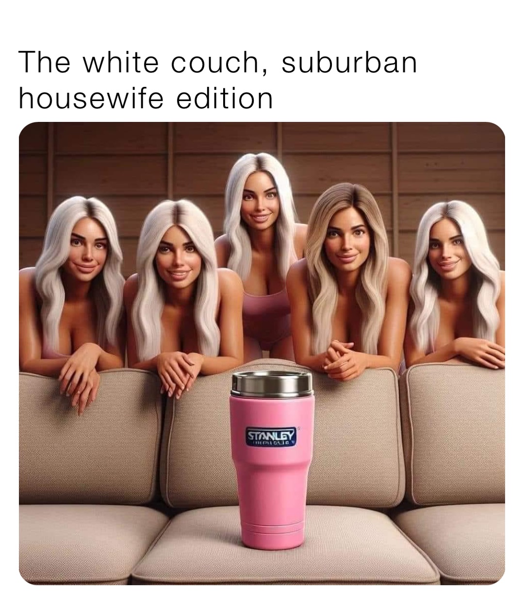 The white couch, suburban housewife edition | @creation1017 | Memes