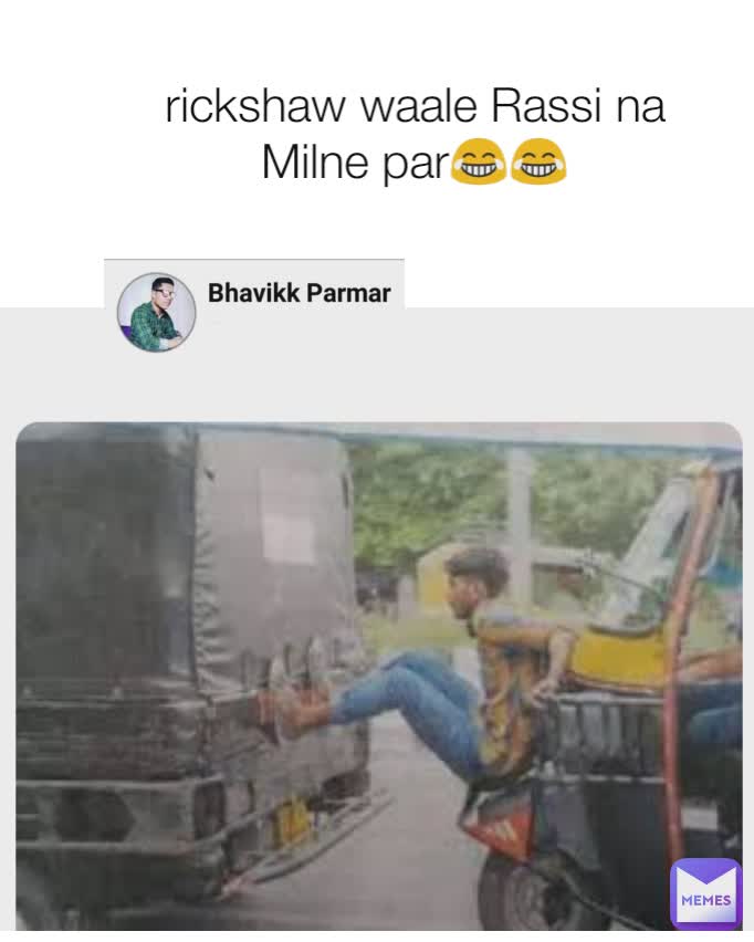 rickshaw waale Rassi na Milne par😂😂