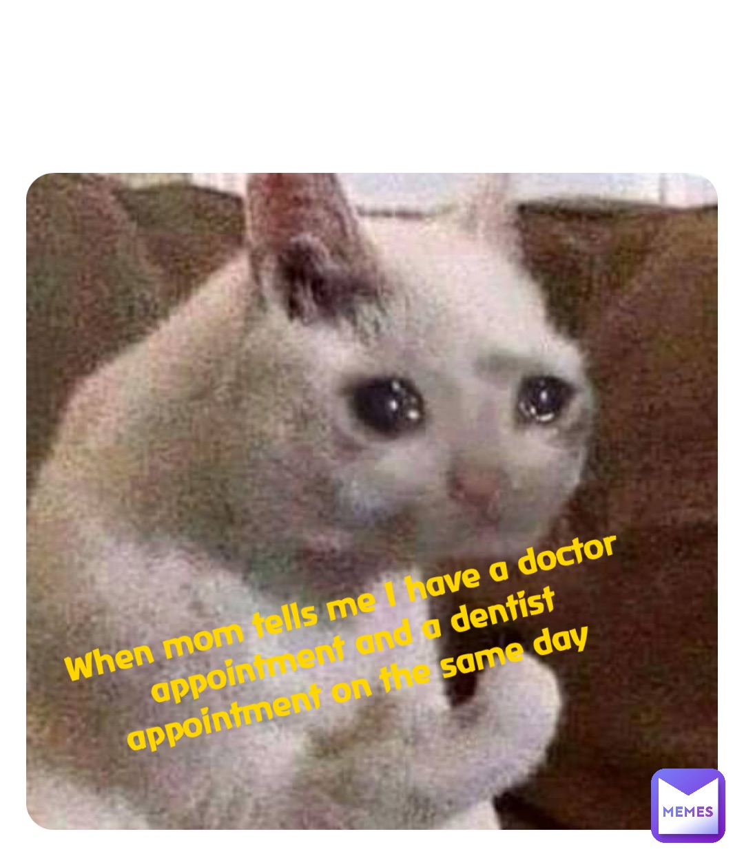 Double tap to edit When mom tells me I have a doctor appointment and a dentist appointment on the same day