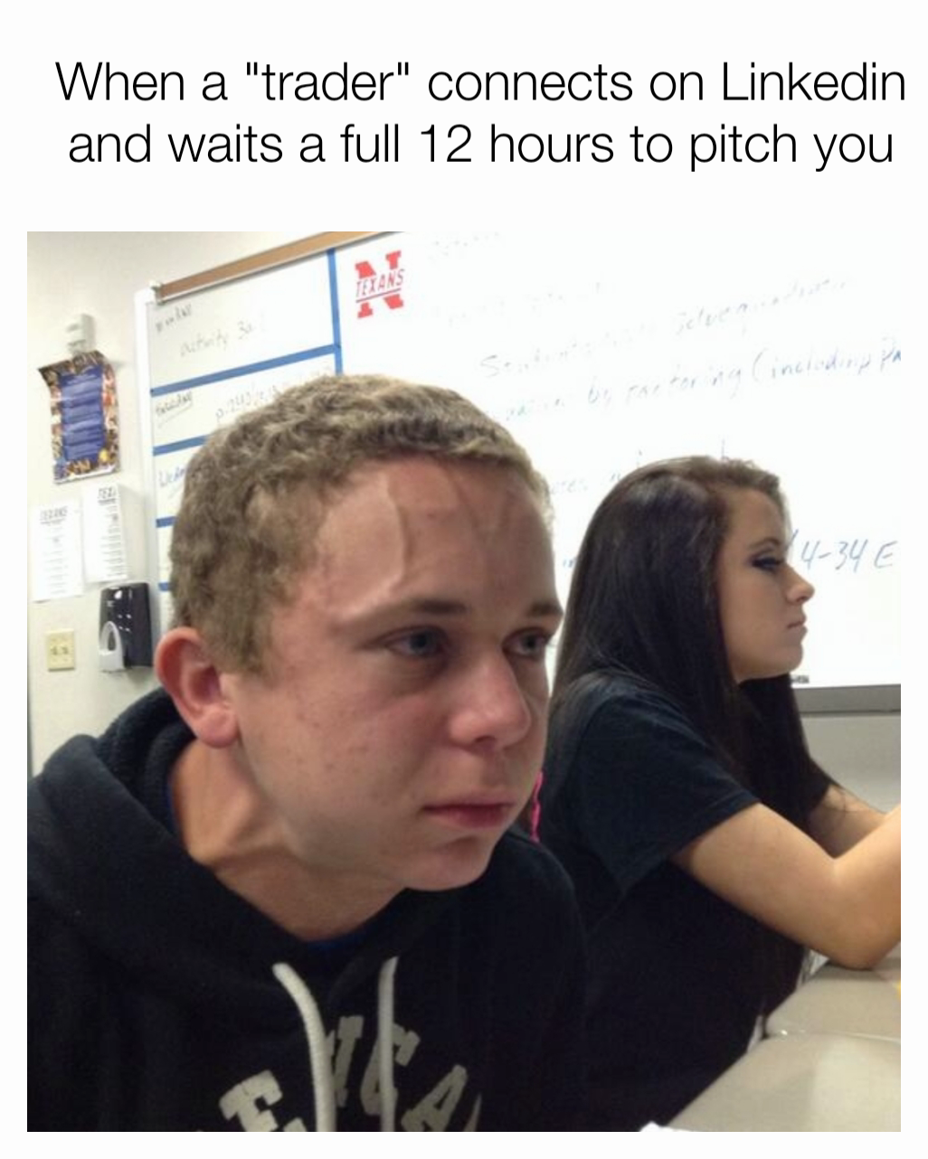 When a "trader" connects on Linkedin and waits a full 12 hours to pitch you