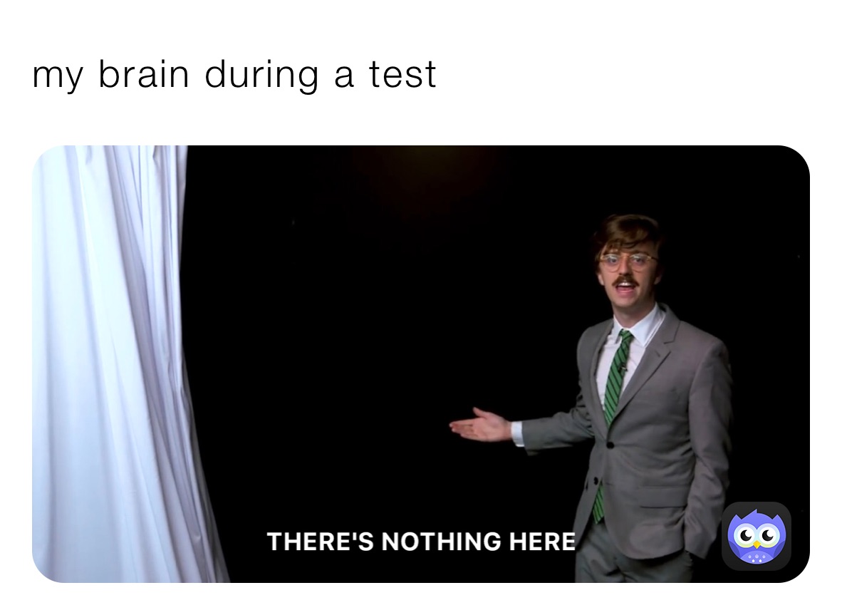 my brain during a test 