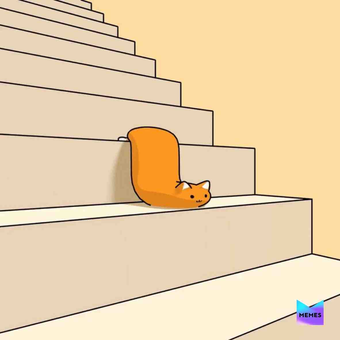Me trying to get down the stairs in the morning