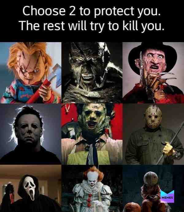 Pennywise and Jason are protecting me! What about you guys #horror