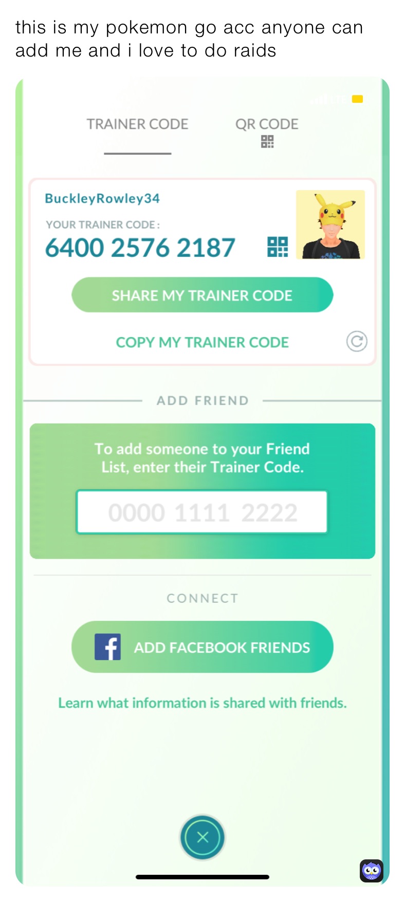this is my pokemon go acc anyone can add me and i love to do raids