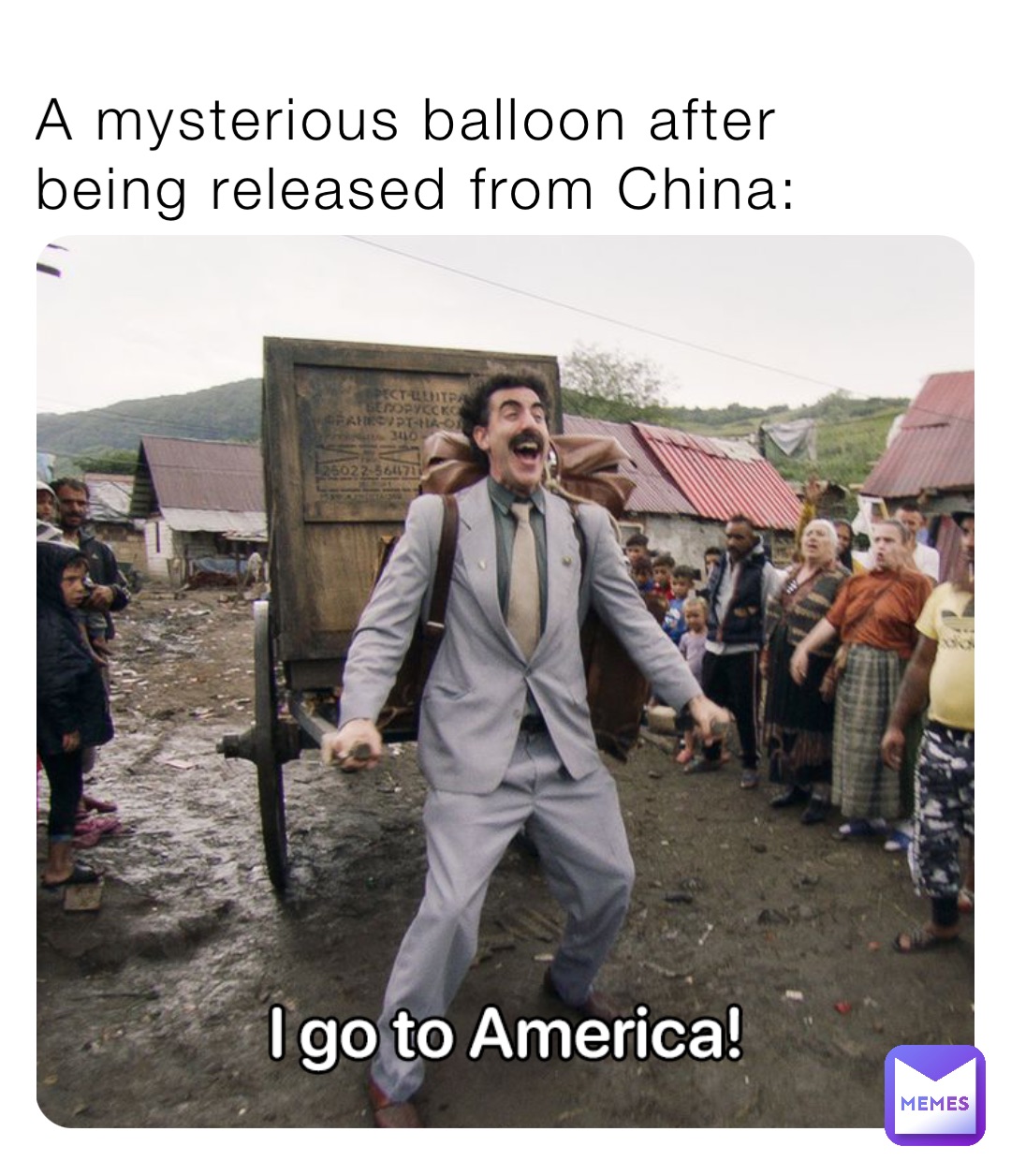 A mysterious balloon after being released from China:
