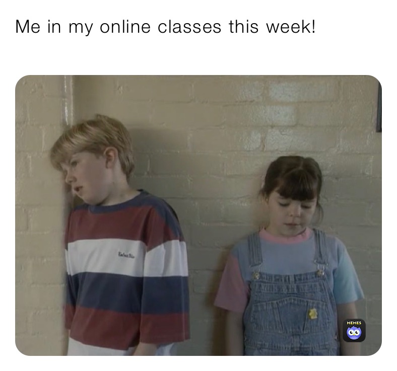 Me in my online classes this week!
