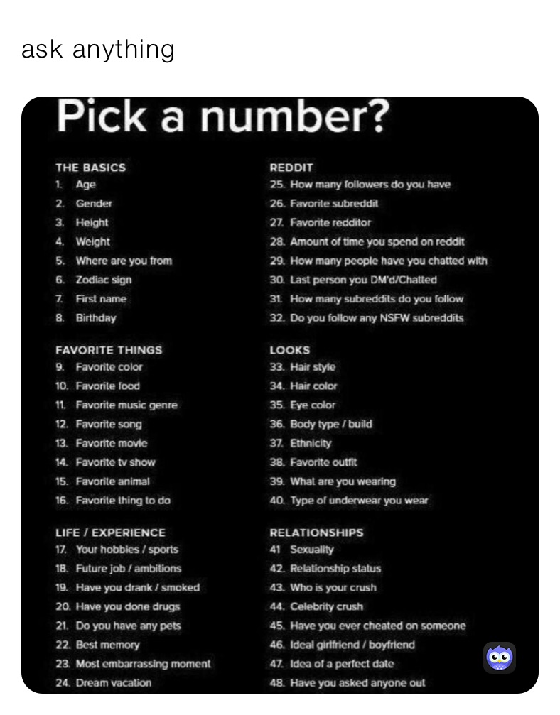 Pick a number