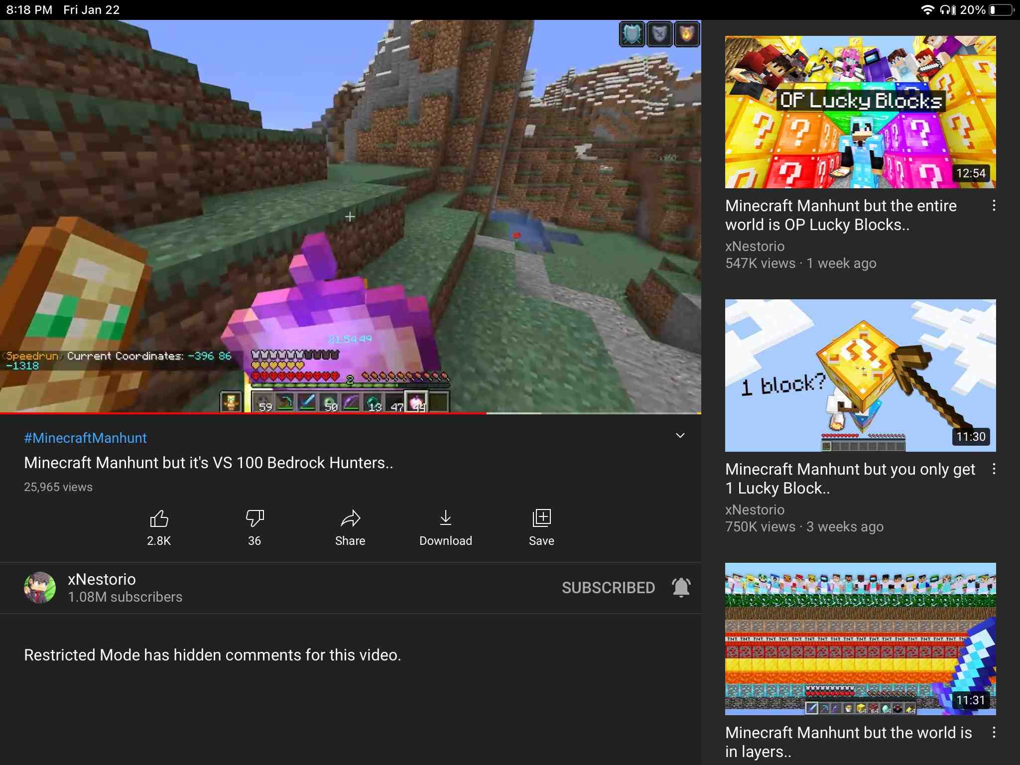 Look at his hot bar those are Ravager spawn eggs if u play Minecraft   #minecraftmemes  #stayup  #likemymemes  #updatesucks