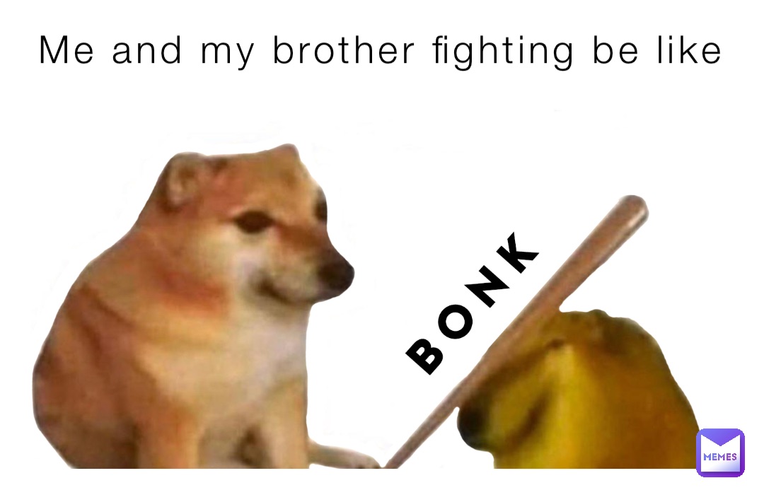 Me and my brother fighting be like