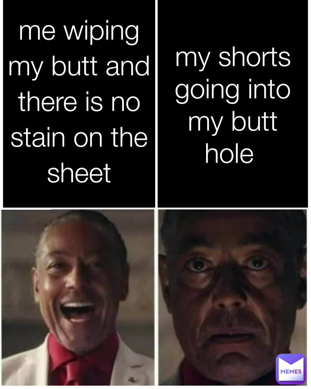 me wiping my butt and there is no stain on the sheet my shorts going into my butt hole 