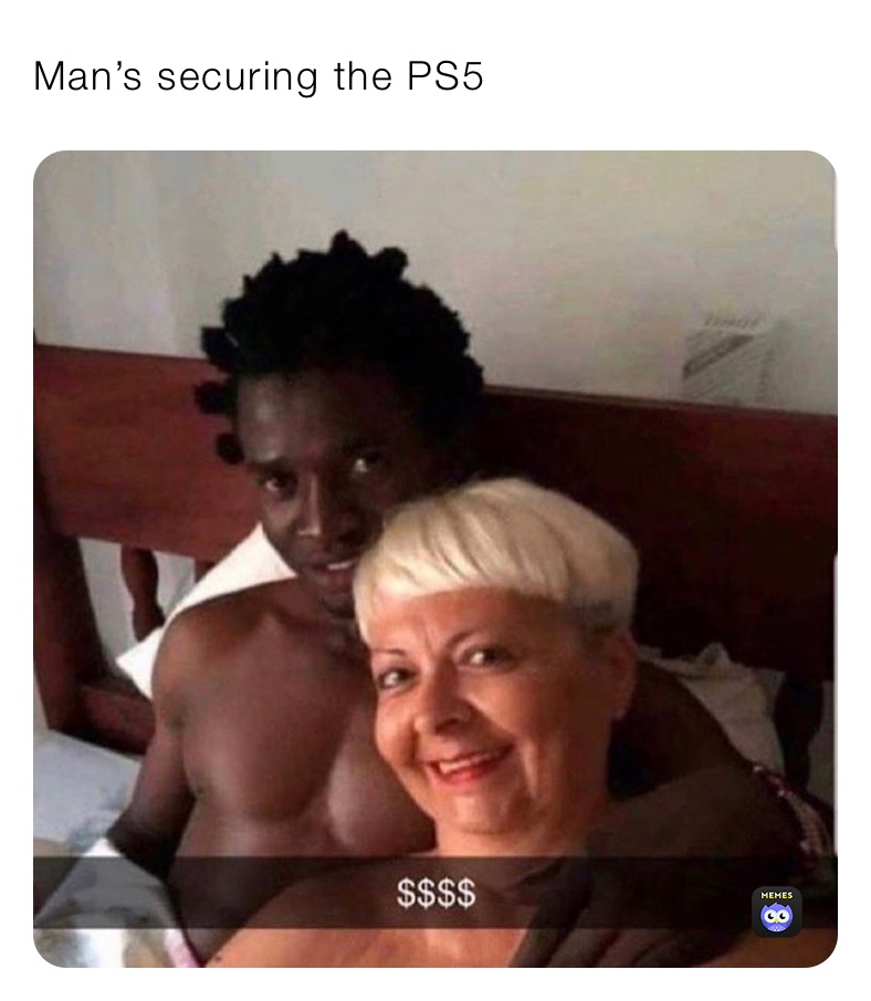 Man’s securing the PS5