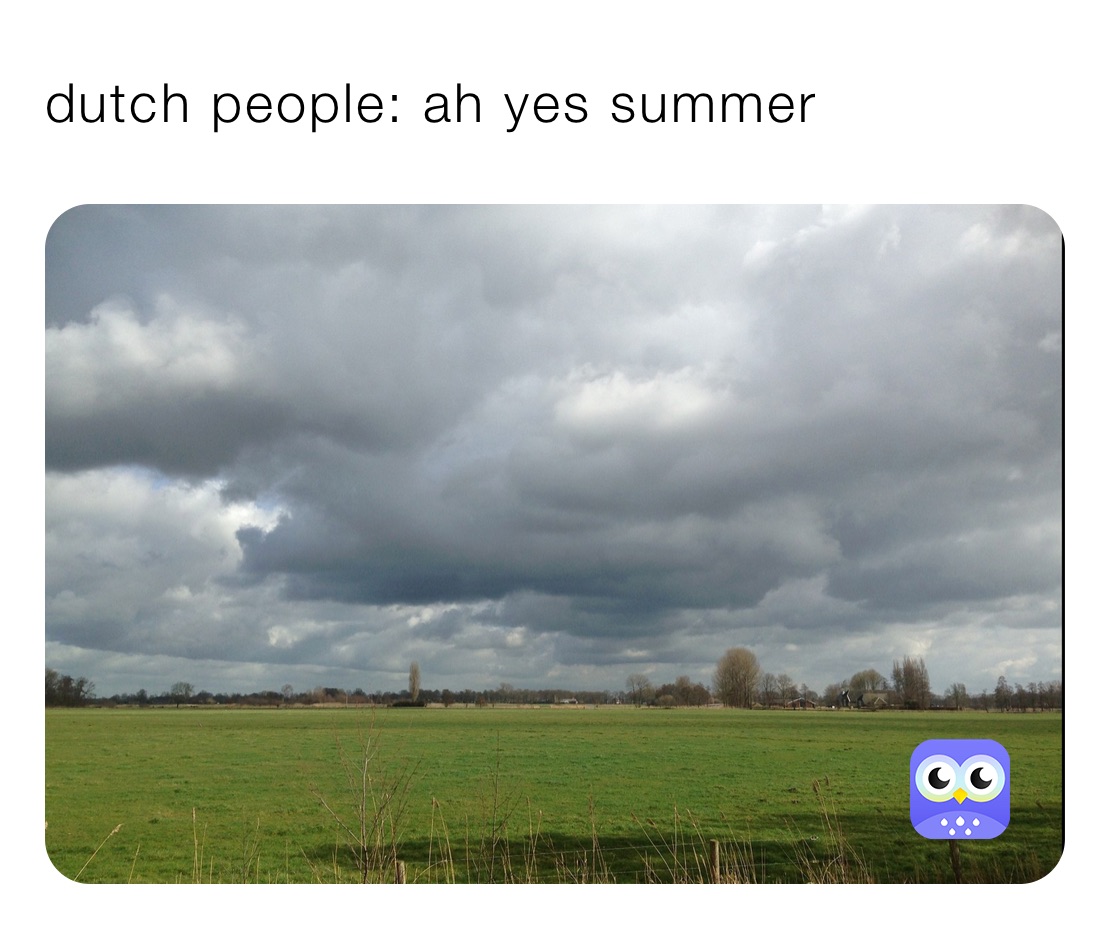 dutch people: ah yes summer