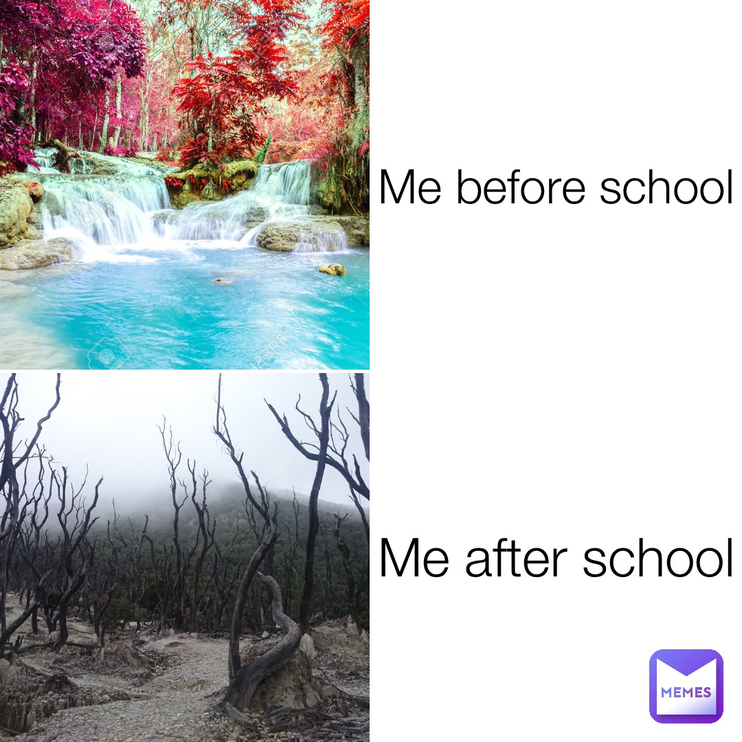 Me before school Me after school
