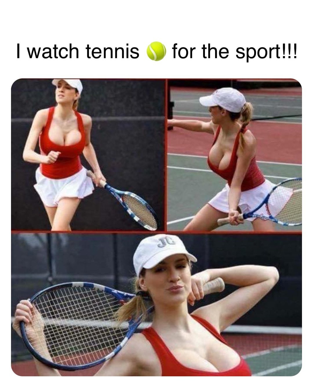 Double tap to edit I watch tennis 🎾 for the sport!!!