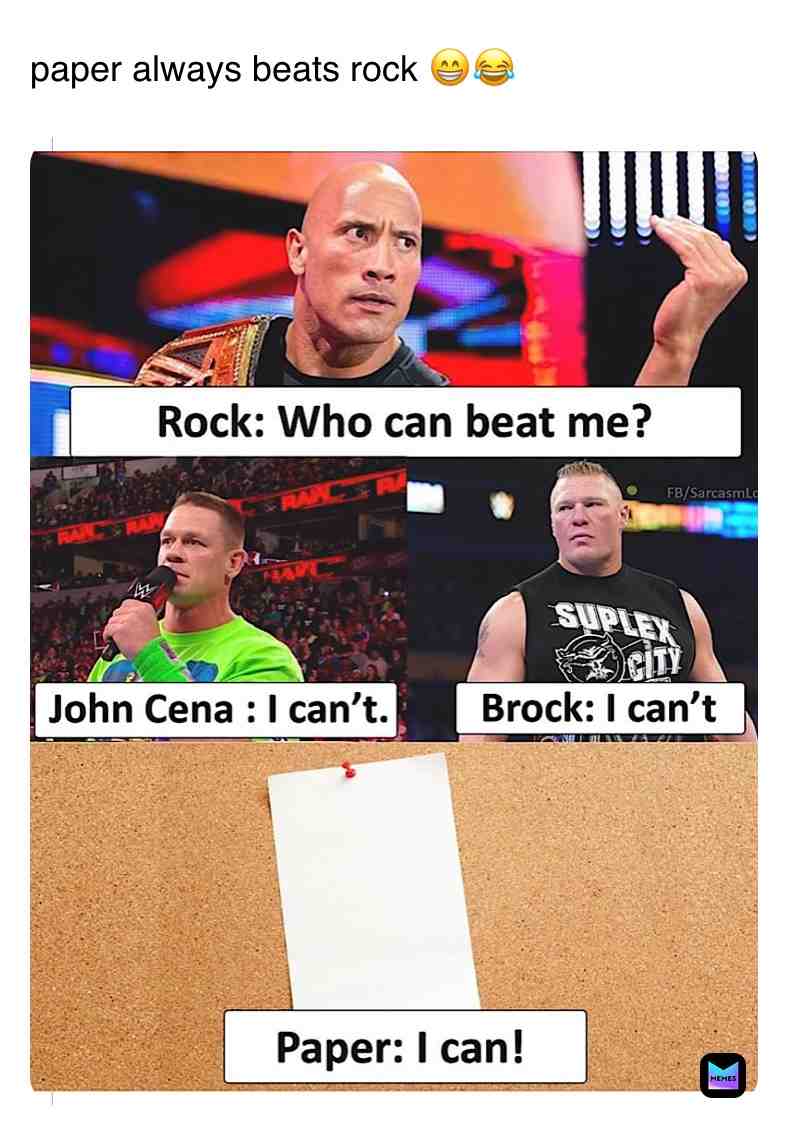 #therock  #paper  #funny who can beat the rock? “Paper😉”