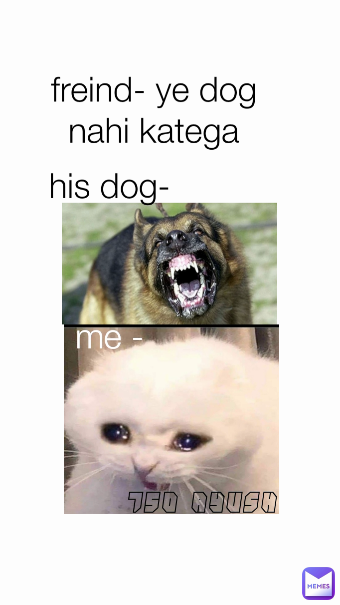 freind- ye dog nahi katega his dog- me - 750 ayush