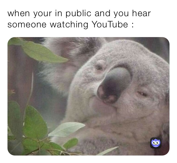 when your in public and you hear someone watching YouTube :