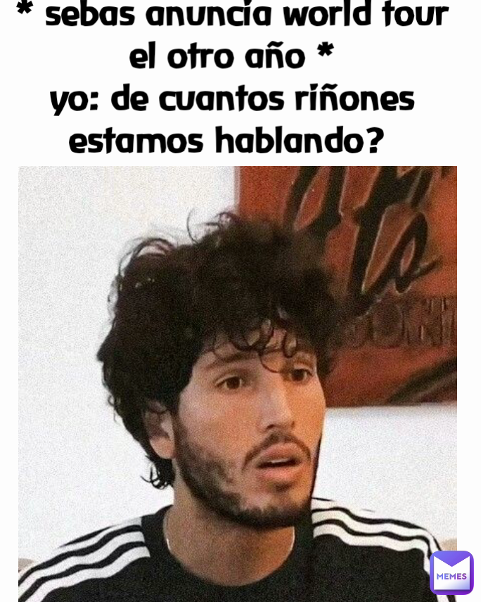* sebas anuncia world tour el otro año *
yo: de cuantos riñones estamos hablando? 