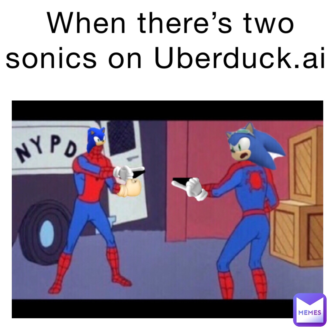 When there’s two sonics on Uberduck.ai