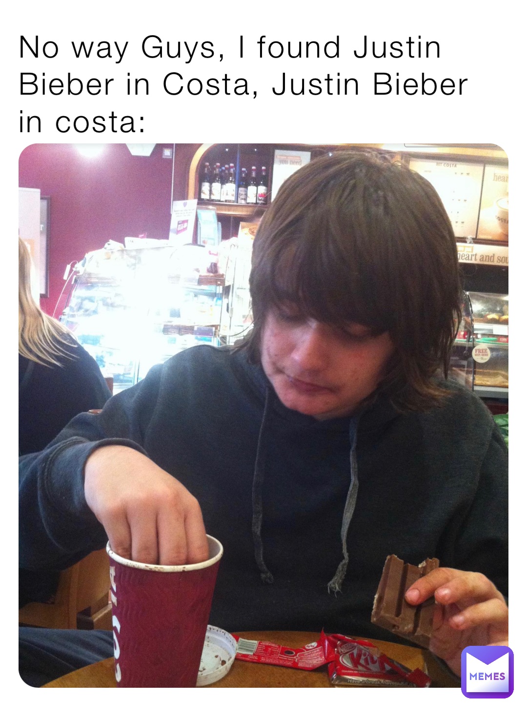 No way Guys, I found Justin Bieber in Costa, Justin Bieber in costa: