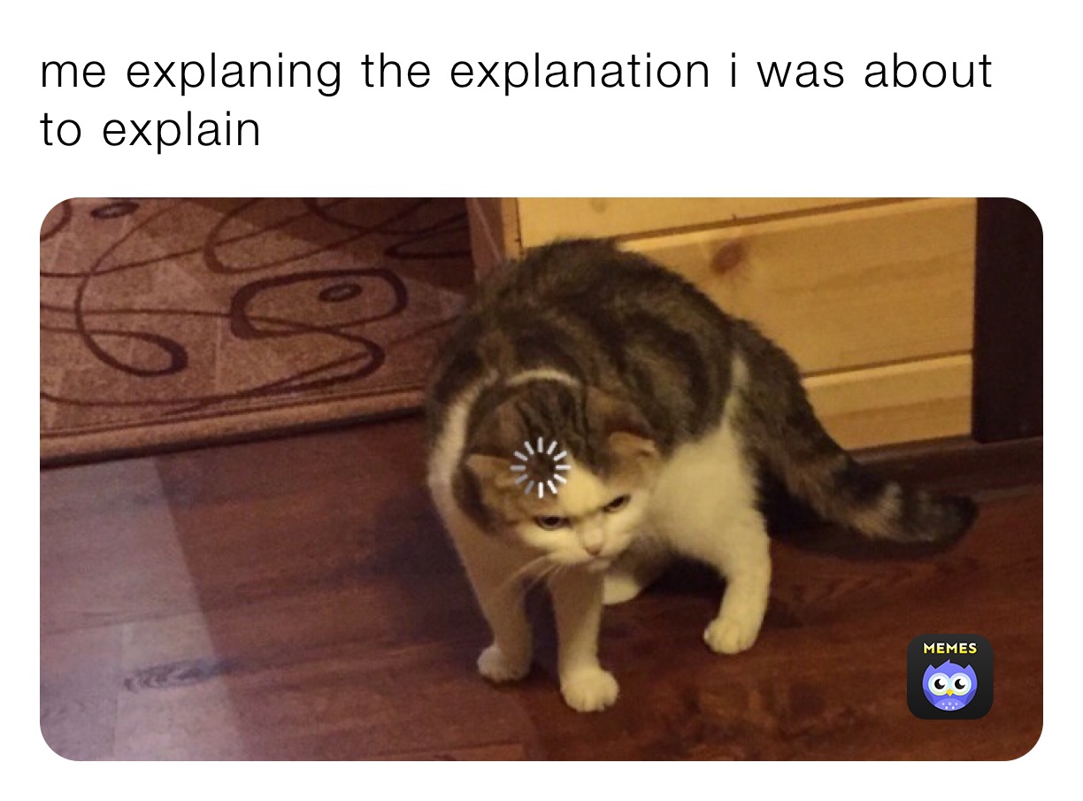 me explaning the explanation i was about to explain 