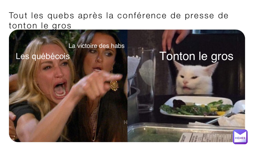 Tout les quebs après la conférence de presse de tonton le gros Les québécois Tonton le gros La victoire des habs