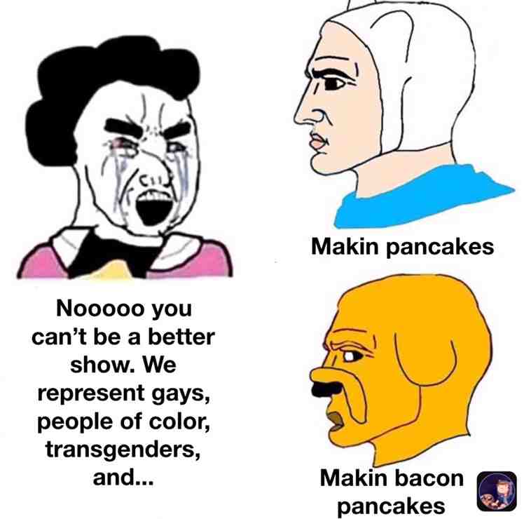Bacon pancakes, makin bacon pancakes. Take some bacon and I put in a pancake, bacon pancakes that’s what it’s gonna make bacon pancaaaake #adventuretime #stevenuniverse #baconpancakes #saveamerica