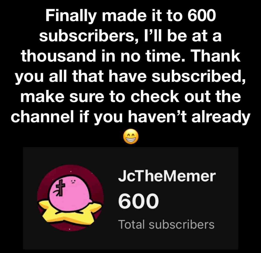 Woohoo 600 subscribers