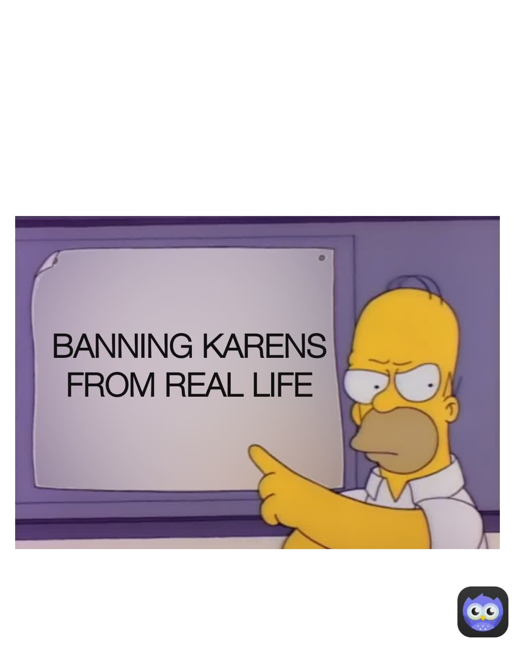 BANNING KARENS FROM REAL LIFE