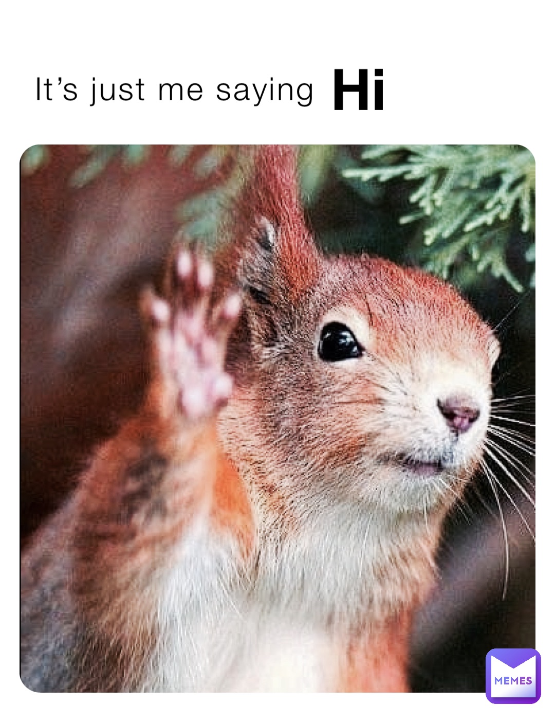 It’s just me saying Hi