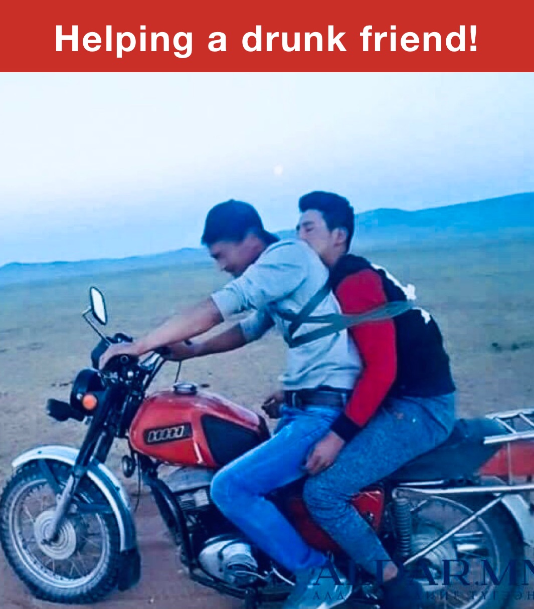 Helping a drunk friend!