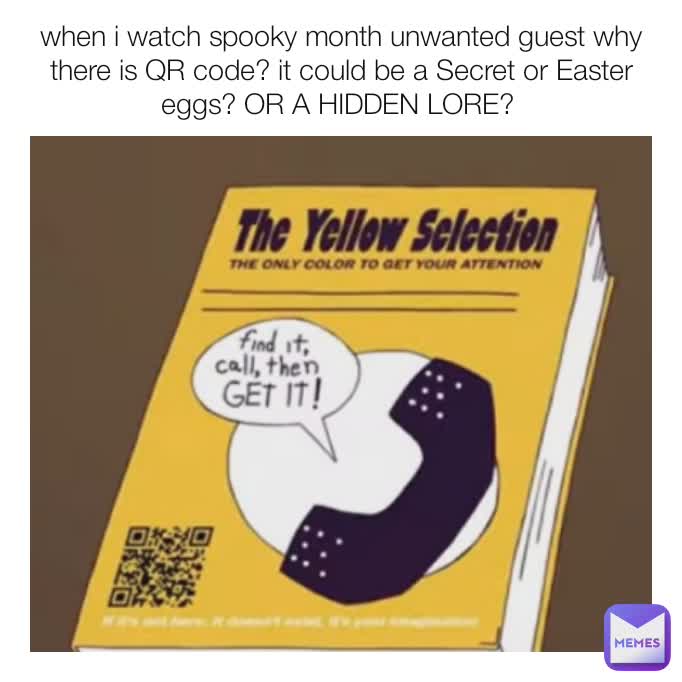 when i watch spooky month unwanted guest why there is QR code? it could be a Secret or Easter eggs? OR A HIDDEN LORE? 