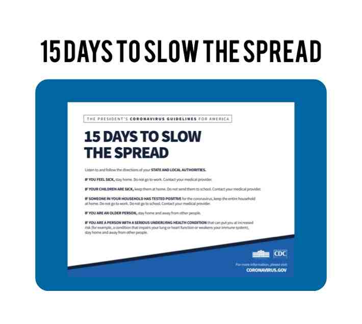 15 DAYS TO SLOW THE SPREAD