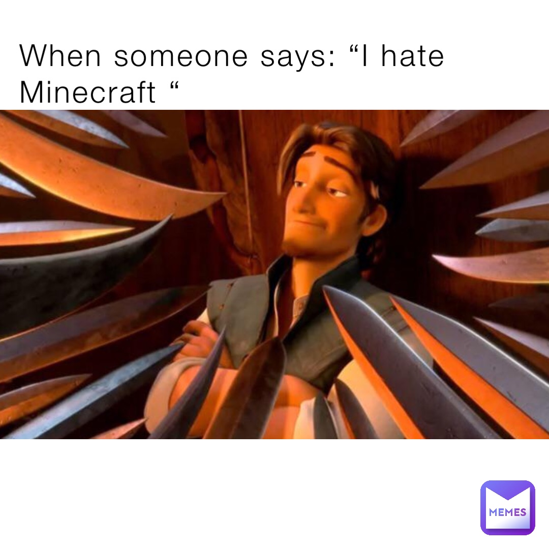 When someone says: “I hate Minecraft “
