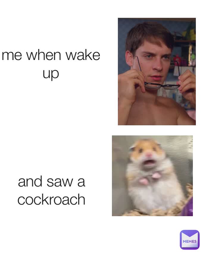 me when wake up and saw a cockroach