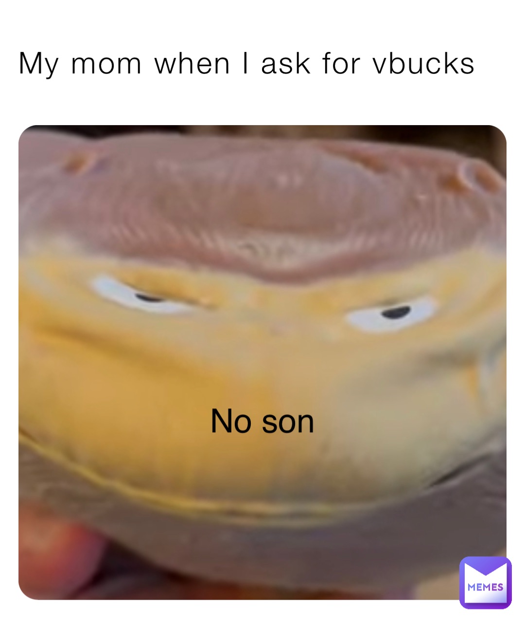 My mom when I ask for vbucks No son