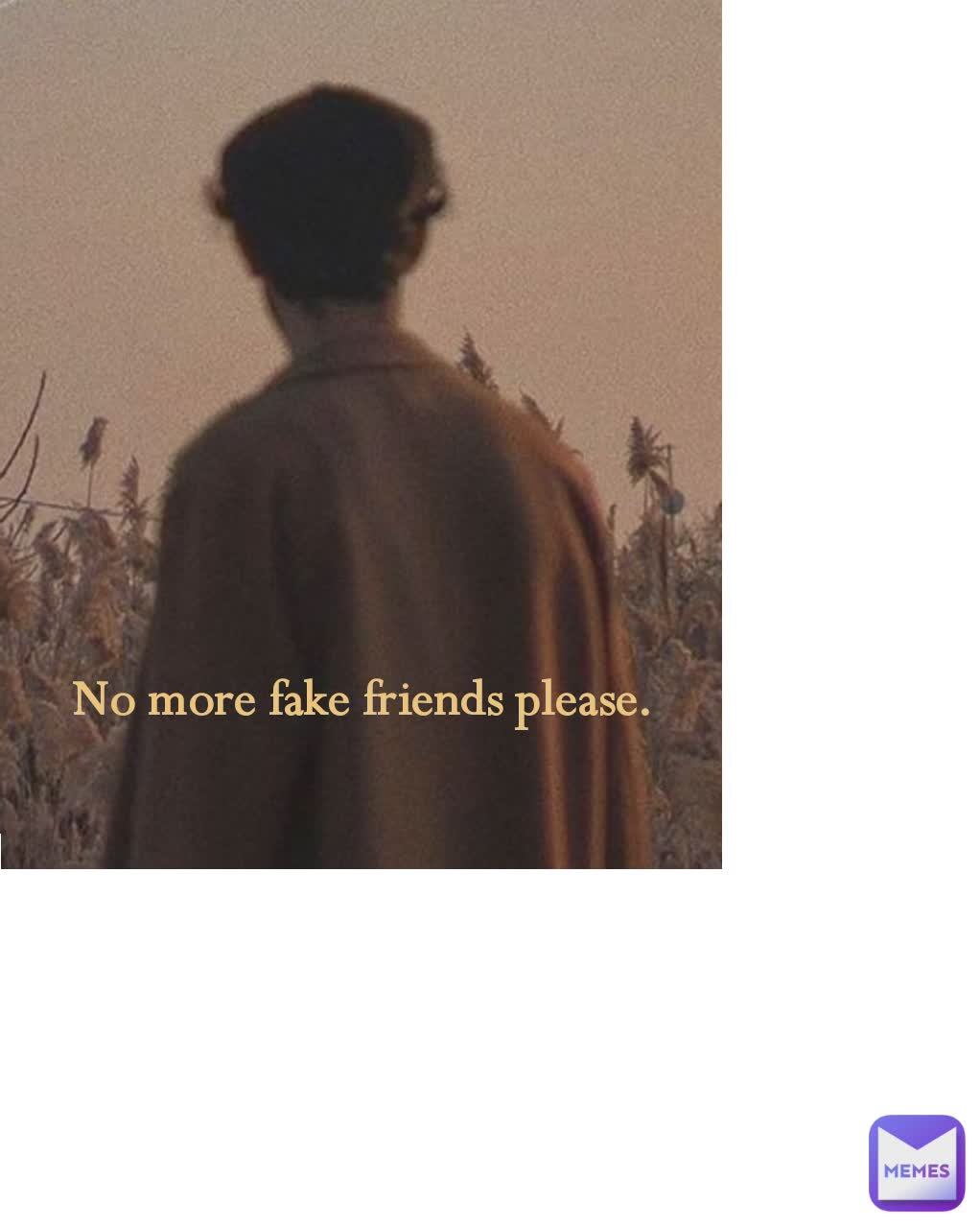 No more fake friends please.