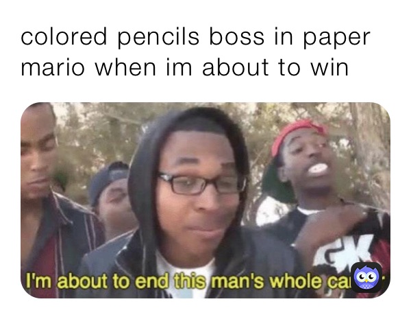 colored pencils boss in paper mario when im about to win