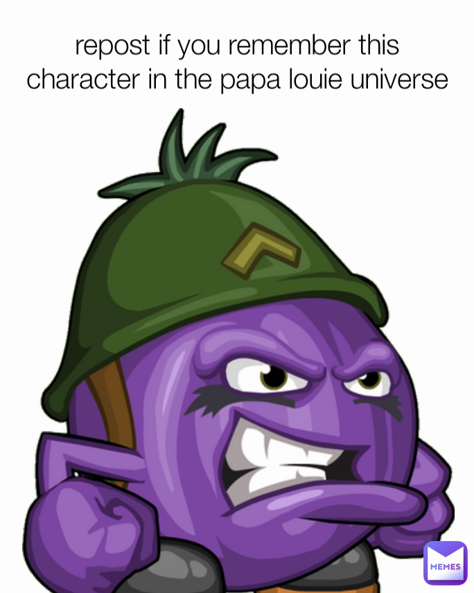 repost if you remember this character in the papa louie universe