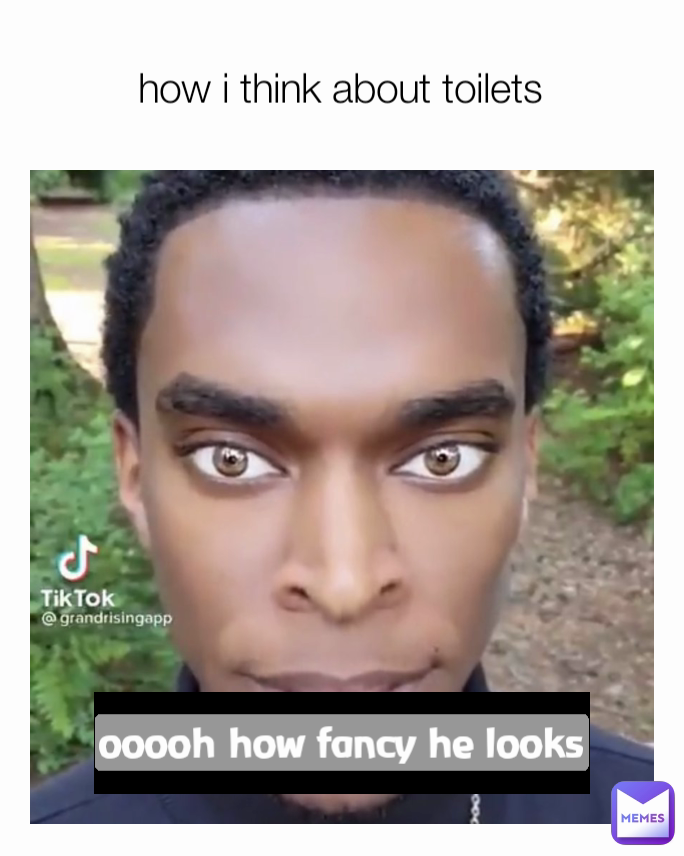 ooooh how fancy he looks how i think about toilets